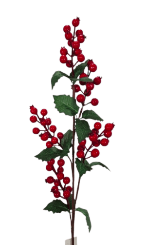 Artificial Holly And Berry Spray 80cm