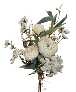 White Peony Bouquet 60cm