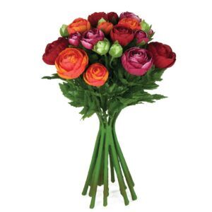 Ranunculus Bouquet 34cm Red/Orange-0